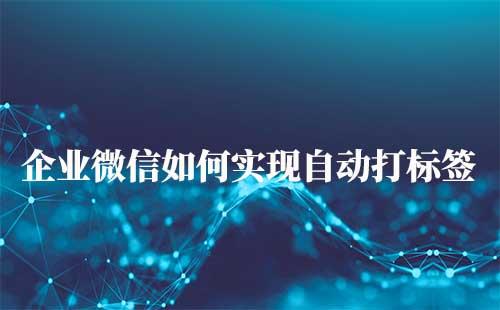 企業(yè)微信可以自動(dòng)給客戶打標(biāo)簽嗎