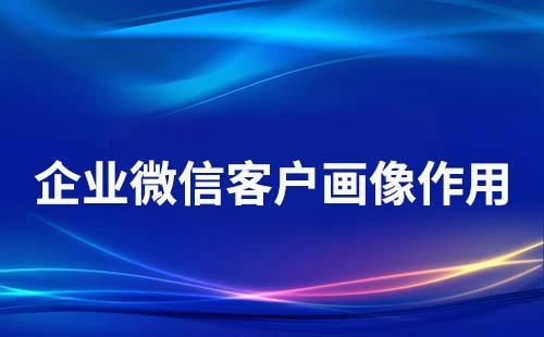 企業(yè)微信客戶(hù)畫(huà)像有什么作用