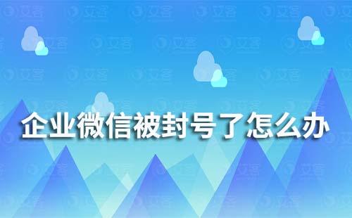 企業(yè)微信被封號了怎么辦