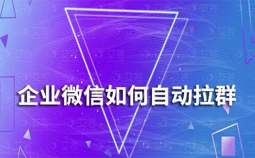 企業(yè)微信支持自動拉群嗎