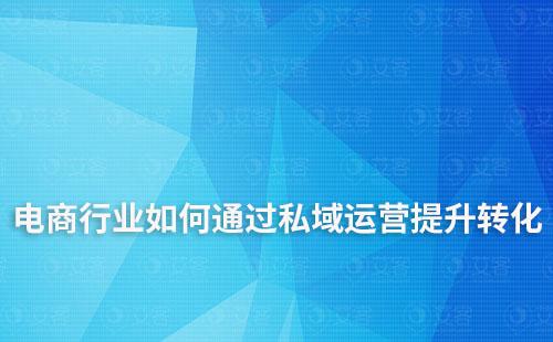 電商行業(yè)如何利用私域運(yùn)營(yíng)提升用戶(hù)轉(zhuǎn)化及復(fù)購(gòu)