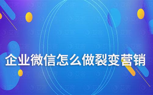 企業(yè)微信怎么做裂變營銷