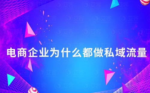 電商企業(yè)為什么都做私域流量