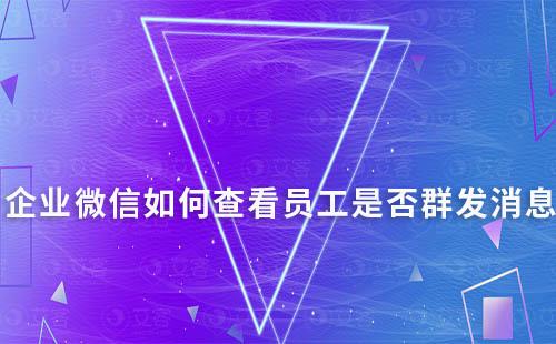 企業(yè)微信如何查看員工是否群發(fā)消息