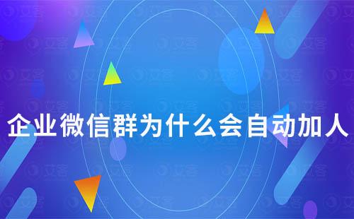 企業(yè)微信群為什么會自動加人