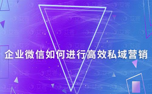 企業(yè)微信如何進行高效私域營銷